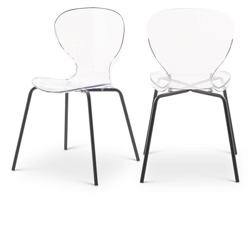 Meridian Furniture Clarion Matte Black Dining Chair, Set of 2
