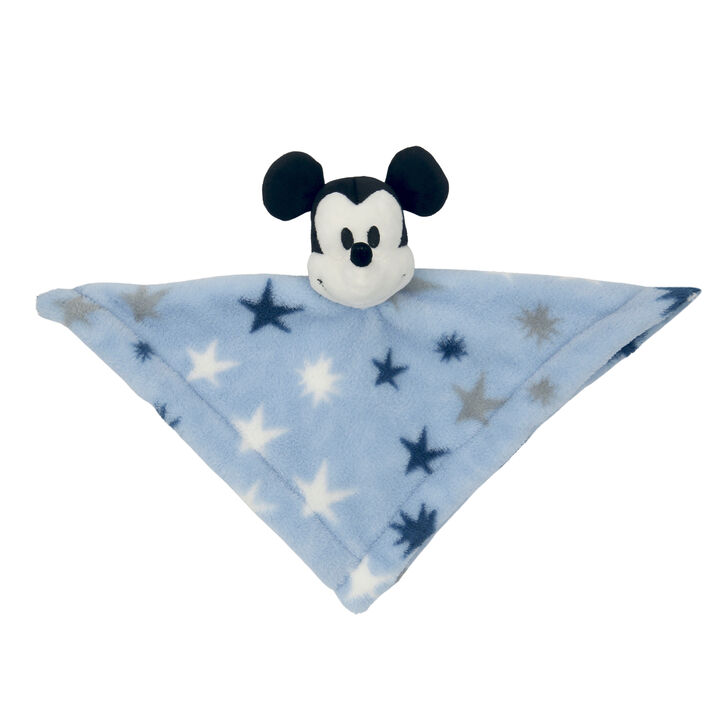 Lambs & Ivy Disney Baby Mickey Mouse Stars Blue Lovey/Security Blanket