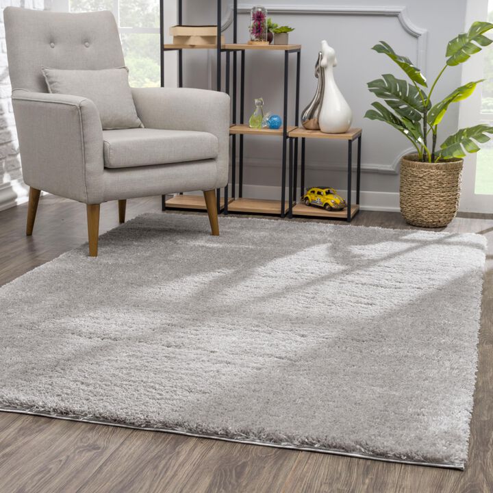Rug Branch Asahi Contemporary Solid Grey  Indoor Area Rug