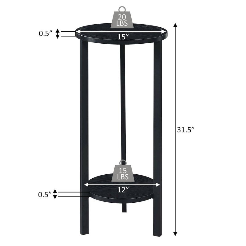 Convenience Concepts Graystone 31 inch 2 Tier Plant Stand