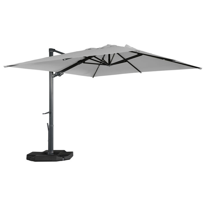 MONDAWE 13ft Square Cantilever Patio Umbrella with Tilt for Outdoor Shade