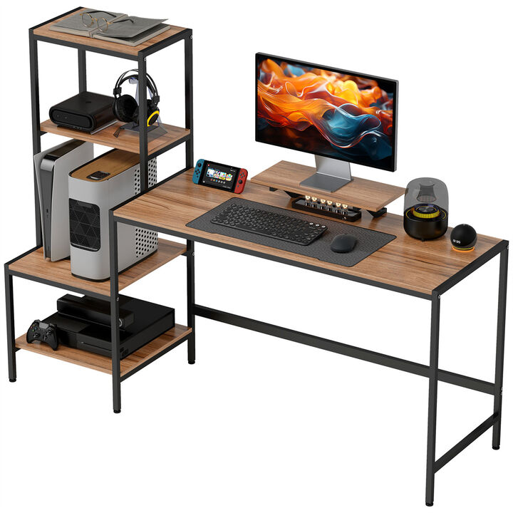 Compact Computer Desk with Storage Drawer for Home or Office Use