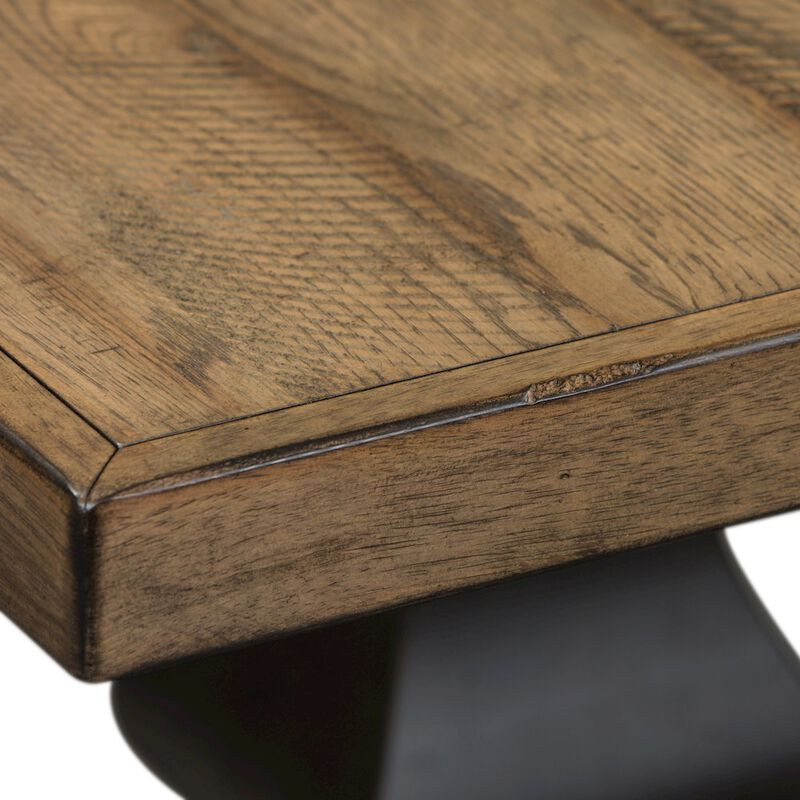 Liberty Furniture Harvest Home Trestle Table in Rubberwood Solids w/ Knotty White Oak Veneers image number 6