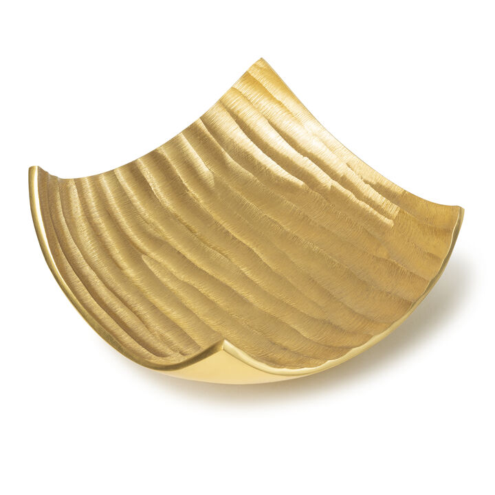 GAURI KOHLI Braga Gold Decorative Platter 10"