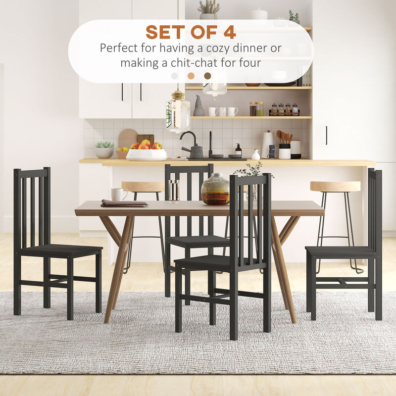 Contemporary Wooden Dining Chairs with Durable Frame and Supportive Seat