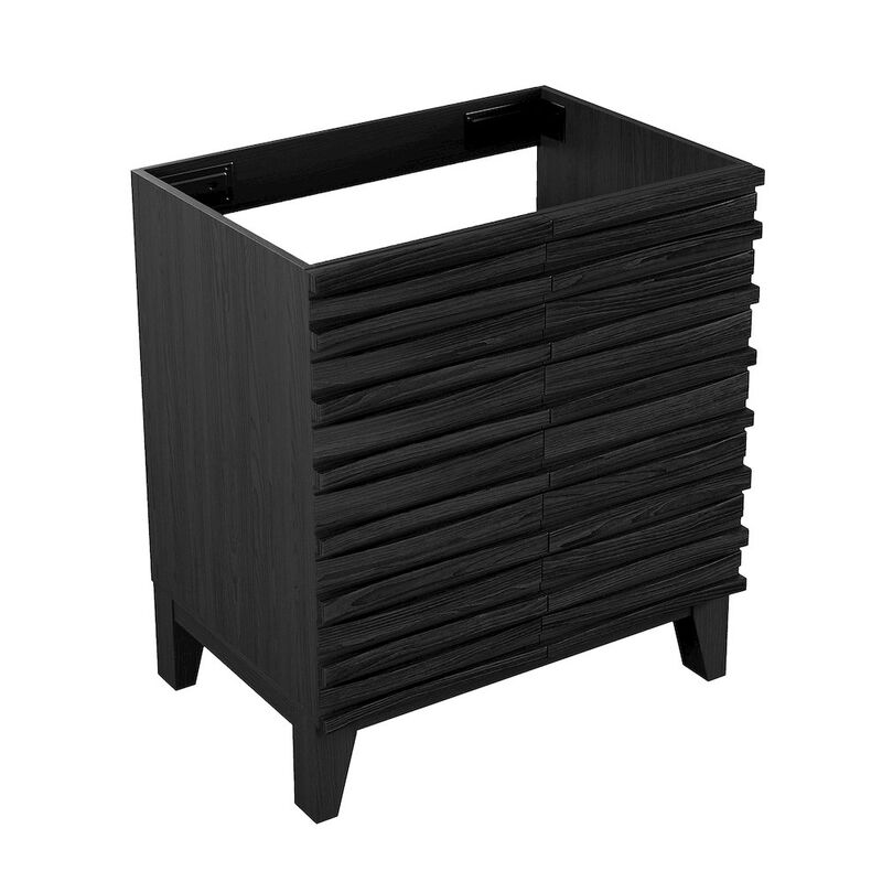 Cascade 30" Freestanding Bathroom Vanity Cabinet without Top in Black Oak image number 2