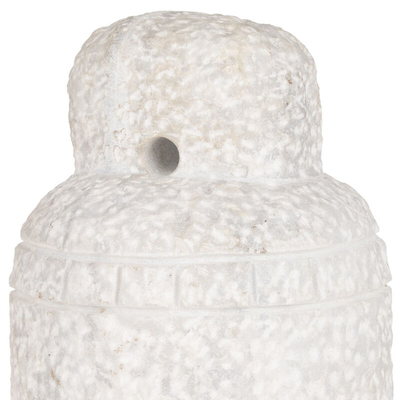 HomeRoots 10" White Marble Door Stop image number 2