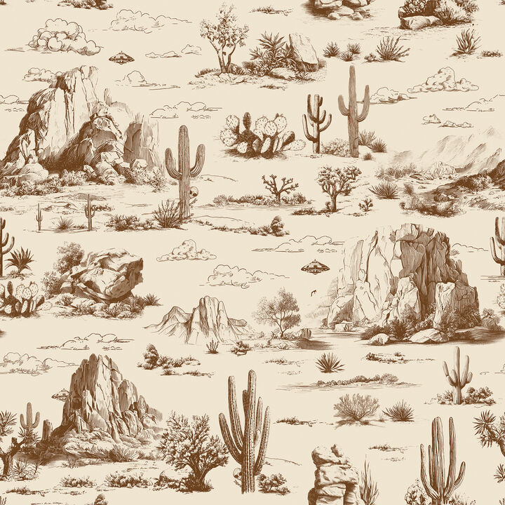 Area 51 Novelty Toile Peel and Stick Wallpaper