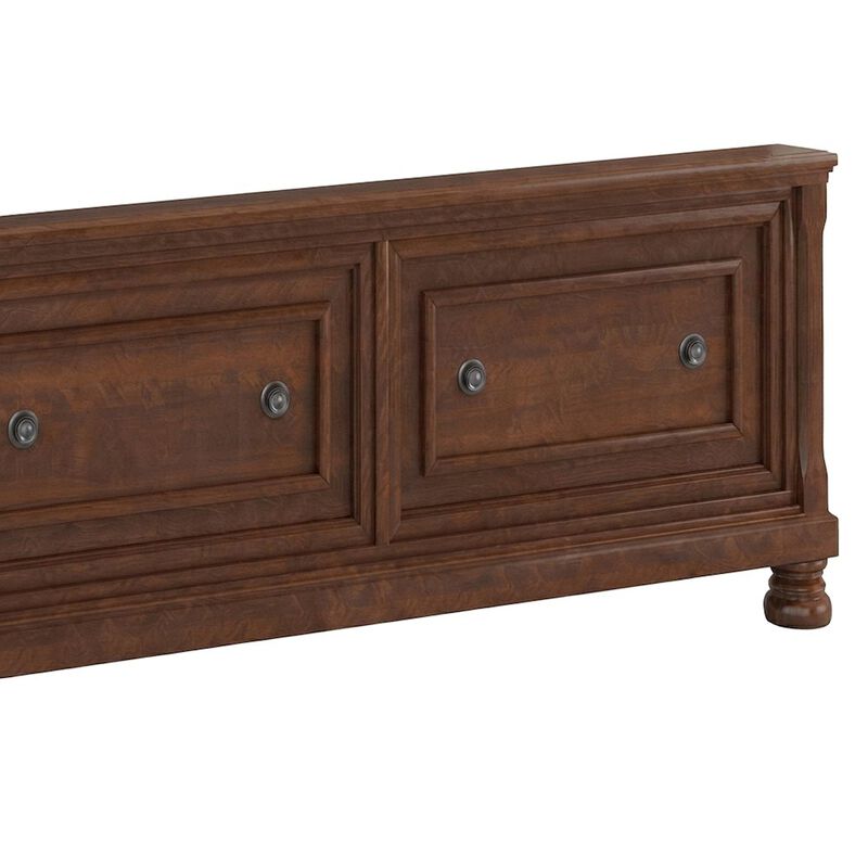 FurniFact Queen Sleigh Platform Bed Frame with Storage Drawers, Headboard image number 6