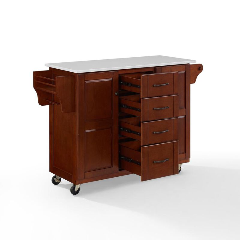 Crosley Furniture Eleanor Stone Top Kitchen Cart