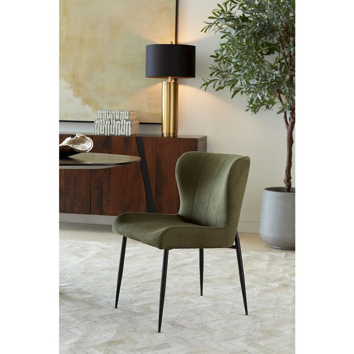 World Interiors Isabella Green Suede Dining Chair