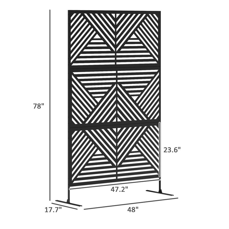 Hivvago Outdoor Metal Fence Panel & Plant Trellis image number 2