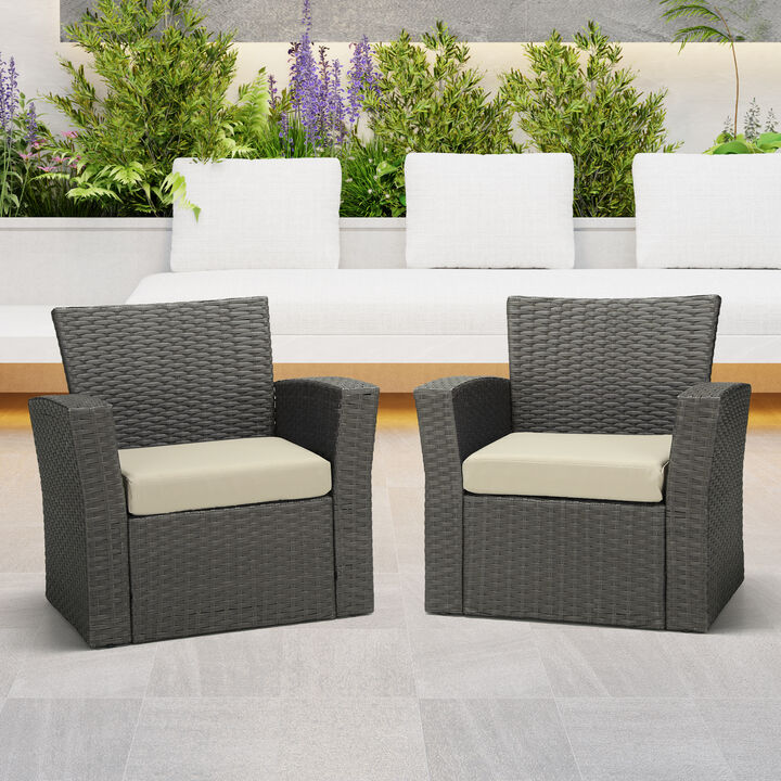 WestinTrends Outdoor Patio Furniture Seat Chair Square Cushions Set of 2, 20" x 19"