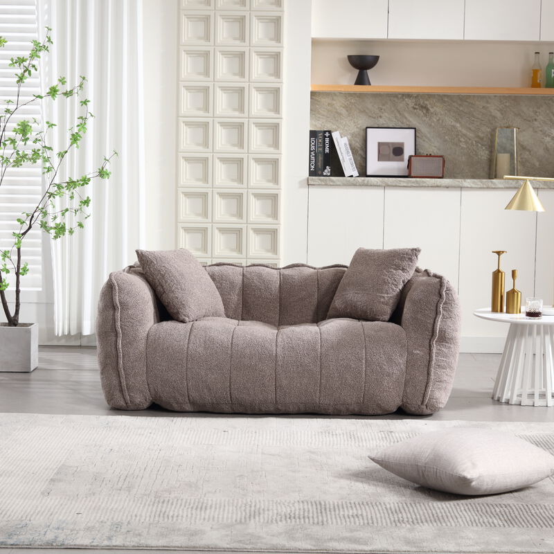 Merax Chenille Lazy Bean Bag Loveseat for Living Room.