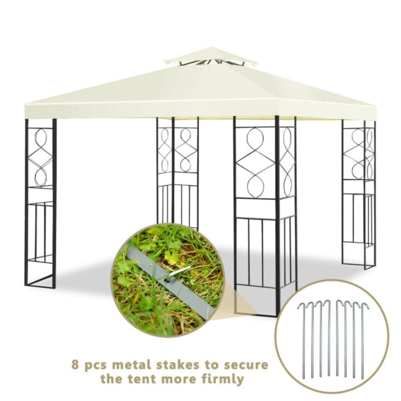 Hivvago 2 Tiers 10 x 10 Feet Patio Gazebo Canopy Tent