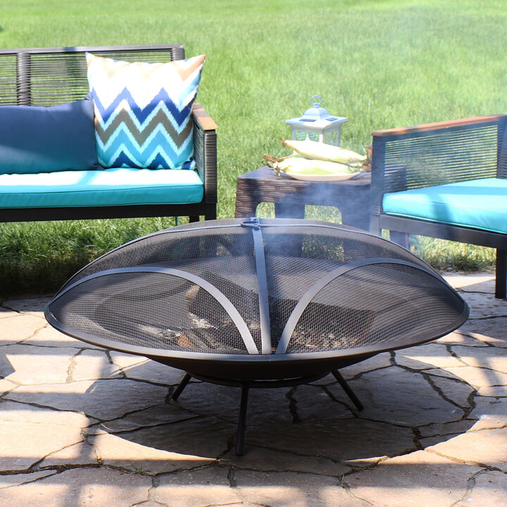Sunnydaze Classic Elegance Replacement Fire Pit Bowl and Spark Screen