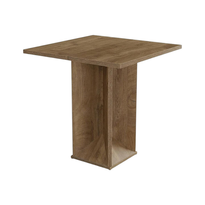 31 Inch Brown Square Bar Table with Counter Height Design for Home Bar