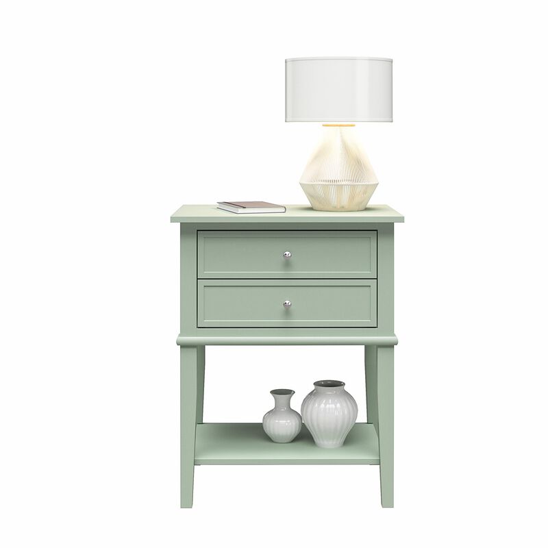 Franklin Accent Table with 2 Drawers and Lower Shelf