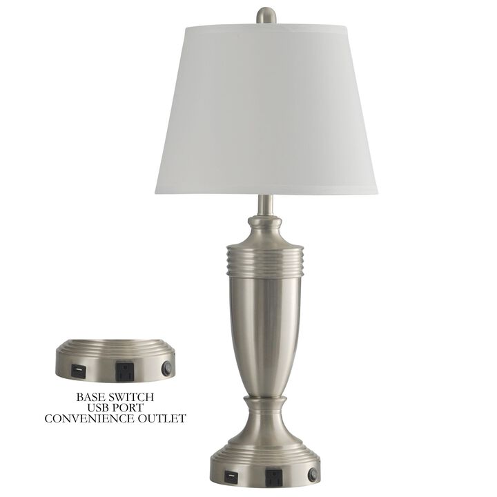 Brushed Steel Table Lamp I (Set of 2)