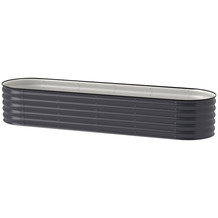 Hivvago Raised Metal Garden Bed with Safety Edges