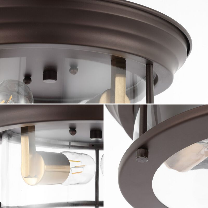 Lauren Metal/Glass LED Flush Mount