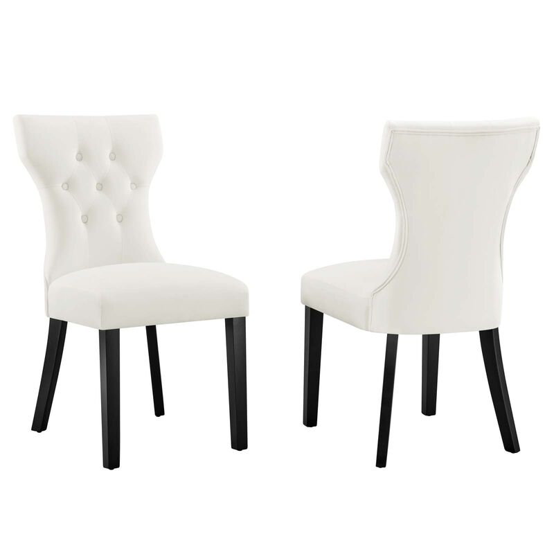 Silhouette Performance Velvet Dining Chairs - Set of 2 image number 0