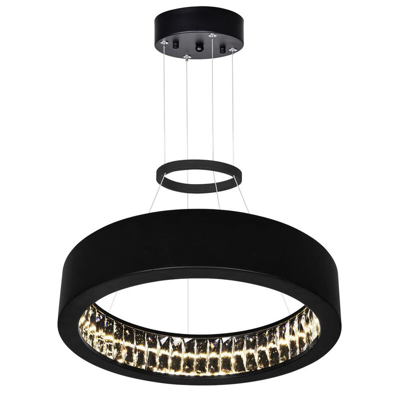 CWI Lighting Rosalina LED Chandelier With Matte Black Finish