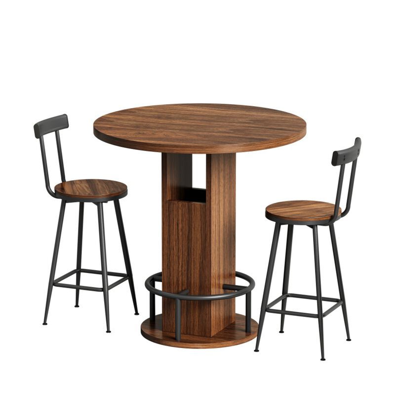 Naxvel 3‑Piece Bar Table and Stool Set image number 7