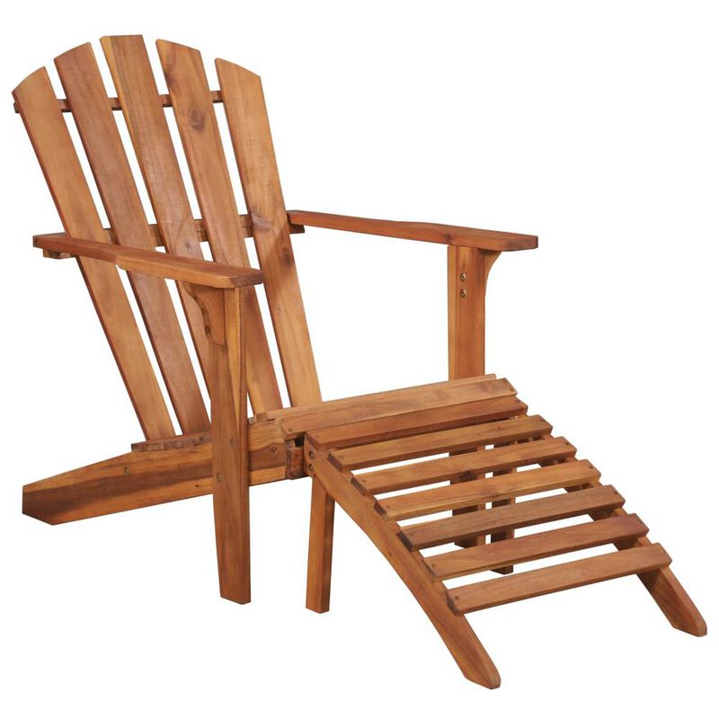 Garden Chair Brown Solid acacia wood Standard Foldable