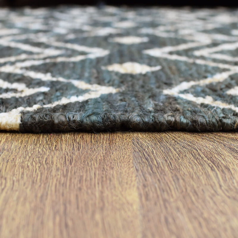 HAND KNOTTED SUMAK JUTE ECO-FRIENDLY Contemporary AREA RUGS  - Rectangle Shape, Contemporary, High Pile, Natural Fiber, Outdoor Indoor Handmade Area Rugs (J00078) image number 5