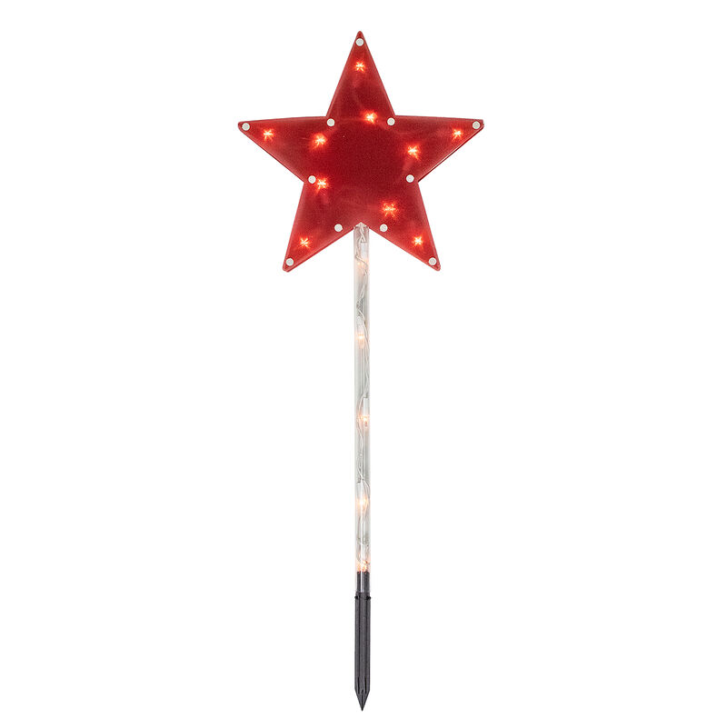 4ct Americana Stars 4th of July Pathway Marker Lawn Stakes  Clear Lights image number 4