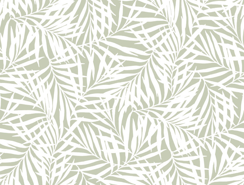 Oahu Fronds Off White Peel & Stick Wallpaper image number 0