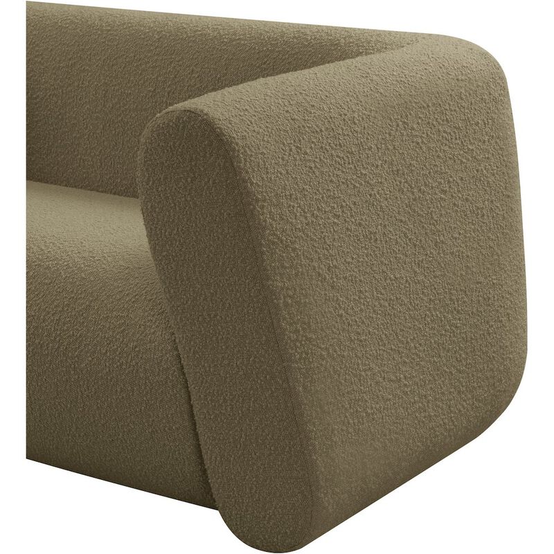 Meridian Furniture Abbington Olive Boucle Fabric Loveseat
