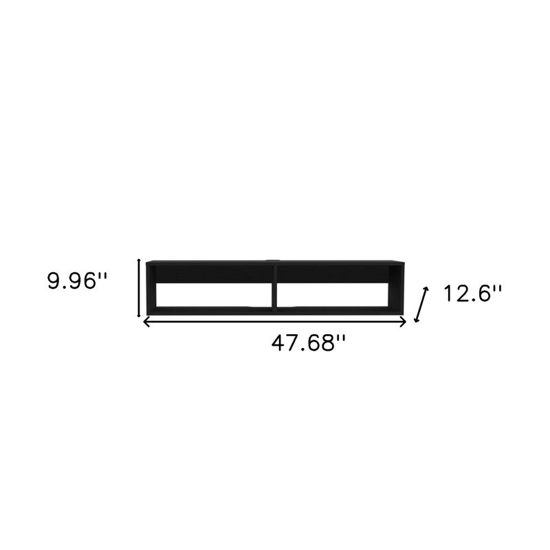 HomeRoots 48" Black Floating Mount Entertainment Center image number 5
