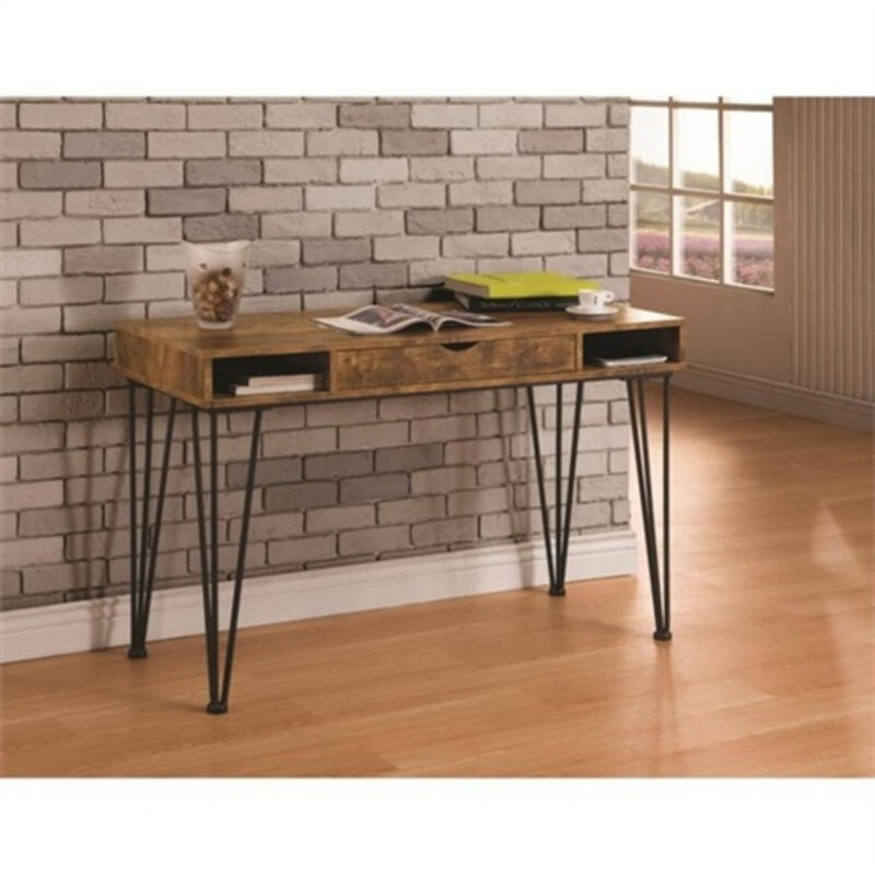 Rustic Wood Writing Desk with Drawer &ndash; Farmhouse Charm