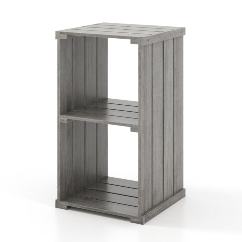 Hivvago 2-Cube Storage Shelf with Open Back and 3-Tier Shelf