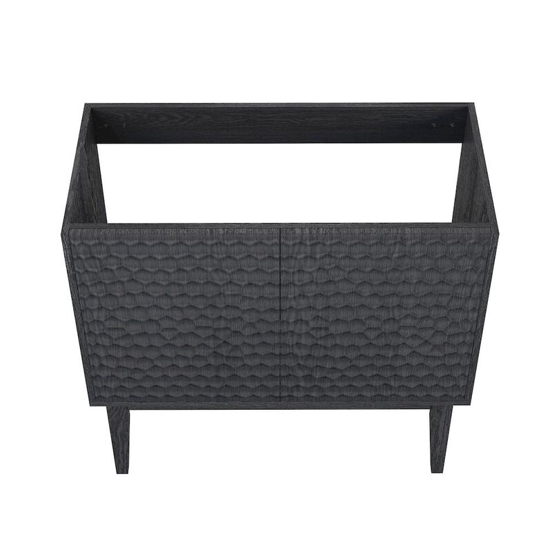 Bosse 36" Freestanding Bathroom Vanity Cabinet without Top in Black Oak image number 3