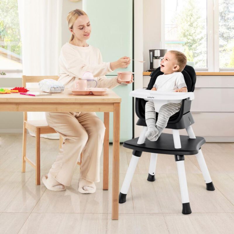 Hivvago 6-in-1 Convertible Baby High Chair with Adjustable Removable Tray