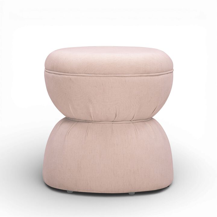 Tomlin Cream Performance Chenille Game Table and Ottoman Set