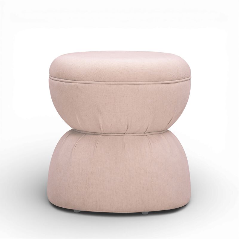 Tomlin Cream Performance Chenille Game Table and Ottoman Set image number 1