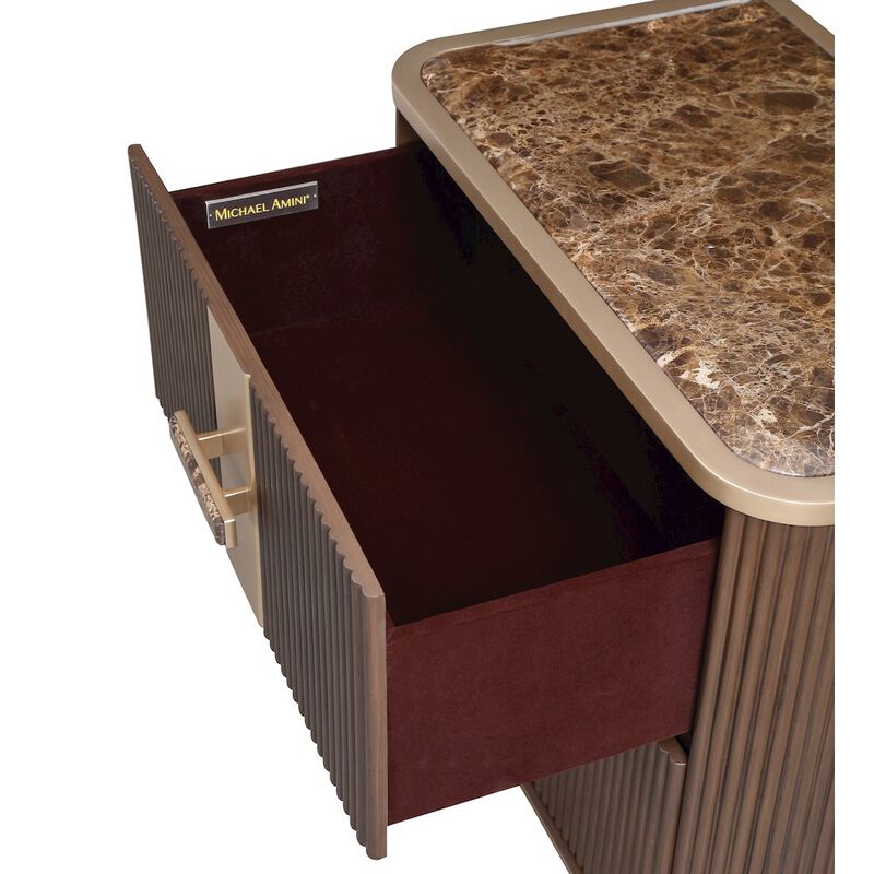 Michael Amini West Kensington 2-Drawer Nightstand - Medium Espresso