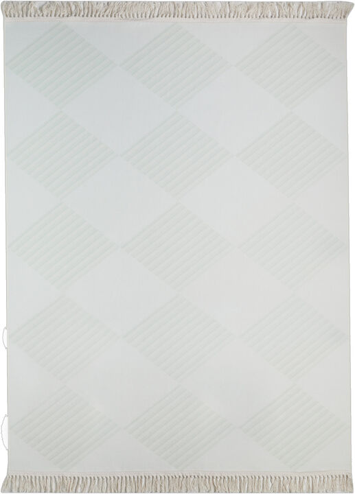 HomeRoots Geometric Washable Area Rug