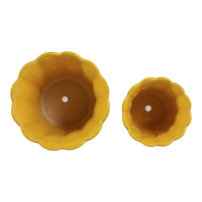 S/2 6/8" Scallop Edge Planters image number 4