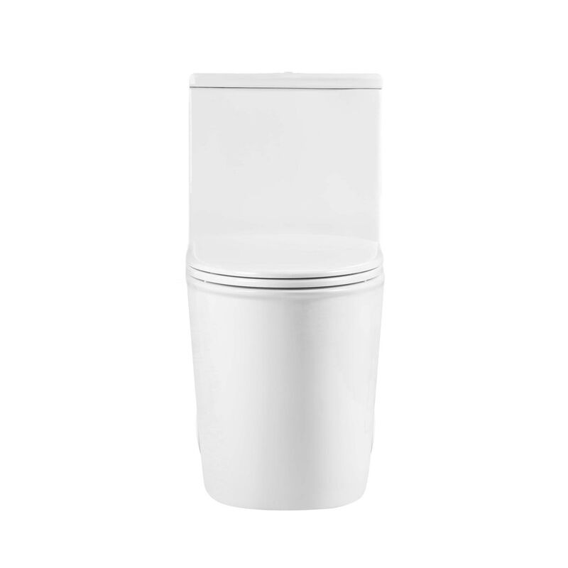 Bothwa Home 14.97"W CUPC Certified, One Piece Elongated Confort Height Toilet, Super Quite Flushing, Dual Flush, Ceramic, Watersense, Leak Resistant image number 4