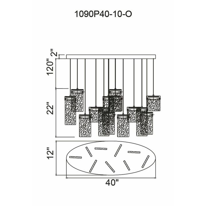 CWI Lighting Carolina LED Chandelier With Pewter Finish