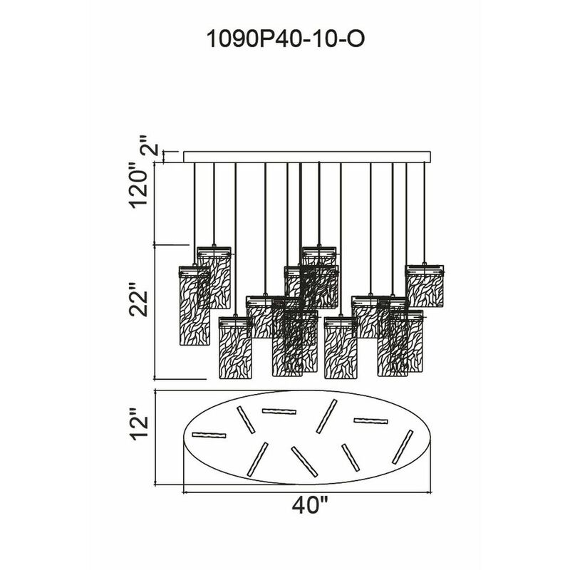 CWI Lighting Carolina LED Chandelier With Pewter Finish