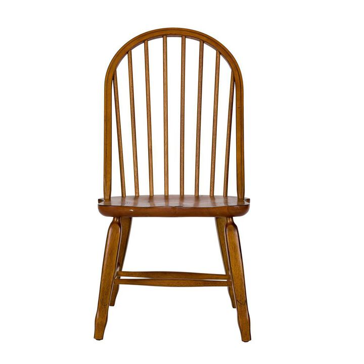 Liberty Furniture Treasures Bow Back Side Chair - Oak in Rustic Oak