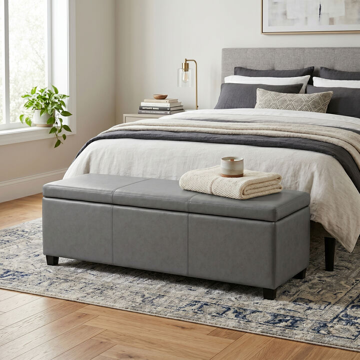 Simpli Home Avalon Storage Ottoman Bench