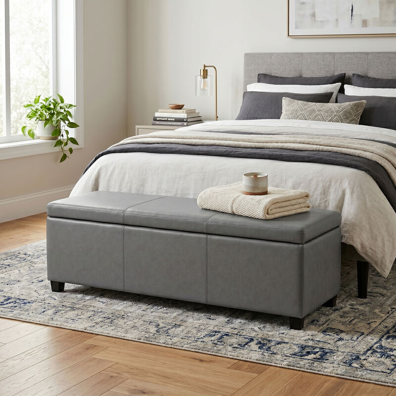 Simpli Home Avalon Storage Ottoman Bench image number 1
