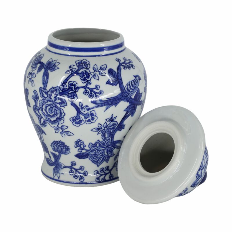 10" Temple Jar Bird/Flower image number 3